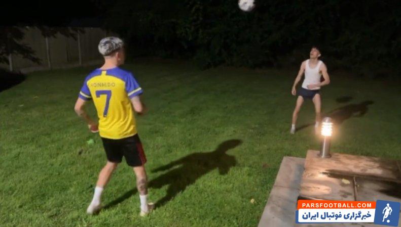 رونالدو ؛ گارناچو با پیراهن هفت رونالدو در النصر در حال تمرین