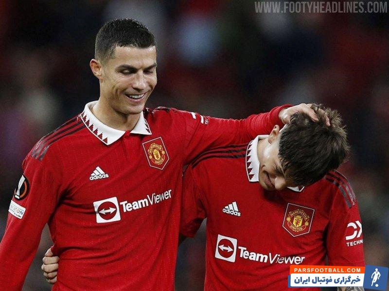 رونالدو ؛ گارناچو با پیراهن هفت رونالدو در النصر در حال تمرین