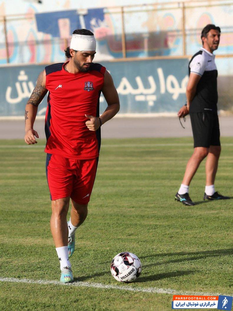 نساجی ؛ شکستگی سر امیر مهدی جانملکی در تمرینات نساجی