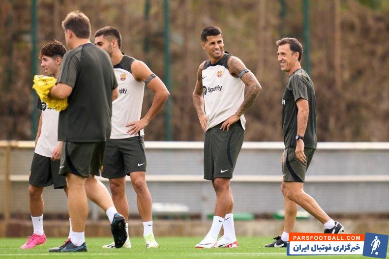 بارسلونا ؛ ژوائو فلیکس و ژوائو کانسلو در تمرین بارسلونا