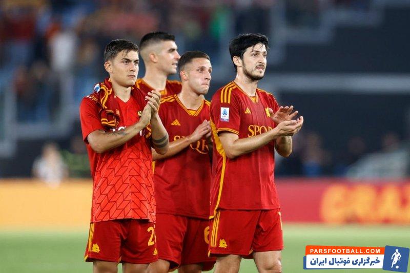 آزمون ؛ تصویر از سردار آزمون در کنار لئوناردو پارادس ستاره آرژانتینی رم