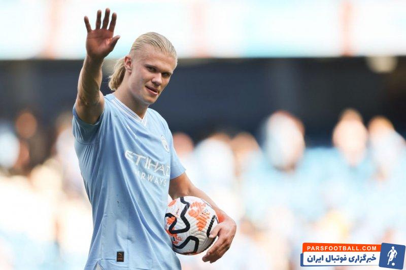 منچسترسیتی ؛ هالند پس از هت تریک برابر فولام، توپ بازی را همراه خود برد