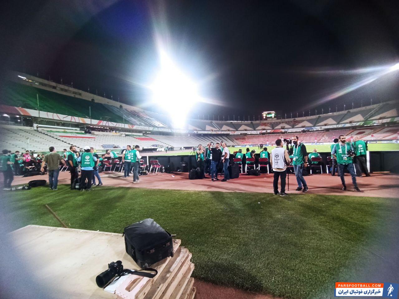 پرسپولیس ؛ تصویری از جایگاه خبرنگاران در ورزشگاه آزادی