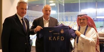 جیانی اینفانتینو تماشاگر دیدار دو تیم النصر و الدحیل بود