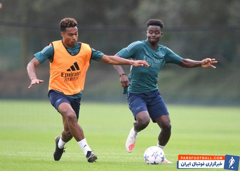 آرسنال ؛ ساکا و پارتی در تمرینات آرسنال 
