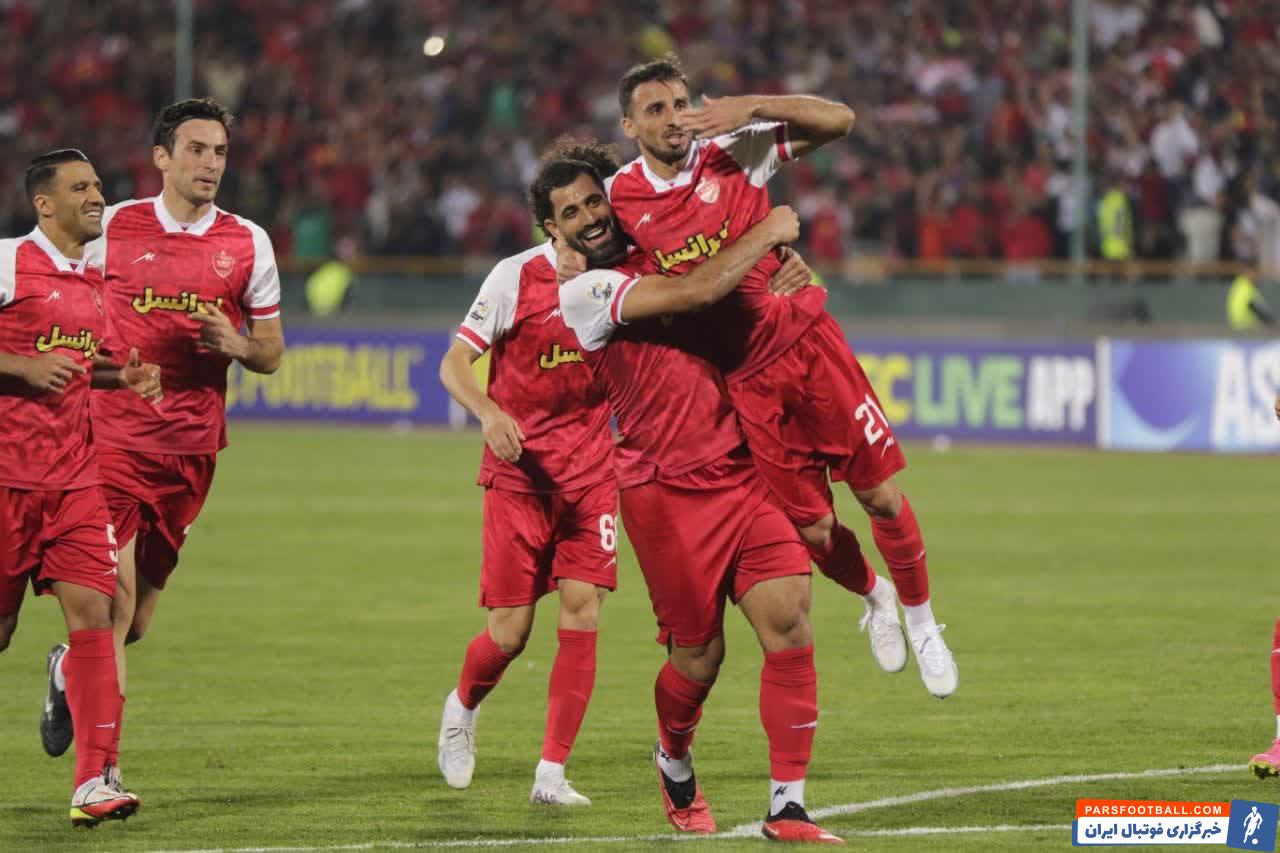 پرسپولیس ؛ خوشحالی خاص سعید صادقی پس از گلزنی به استقلال تاجیکستان