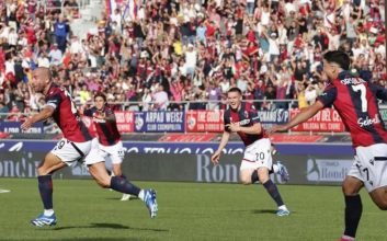 سری آ ؛ گل ضربه سر دیسیلوستری، مدافع بولونیا از بیرون محوطه جریمه به فروزینونه