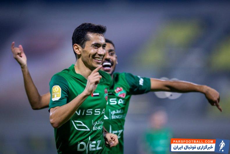 کلباء ؛ باخت سه بر یک اتحاد کلباء برابر شباب الاهلی در لیگ امارات در هفت دقیقه 