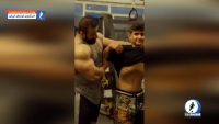 هادی چوپان ؛ کلیپی از بدن کار شده پسر هادی چوپان