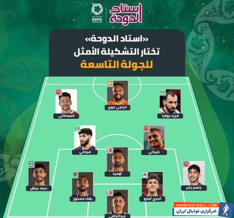 ابراهیمی ؛ امید ابراهیمی در تیم منتخب هفته لیگ قطر 
