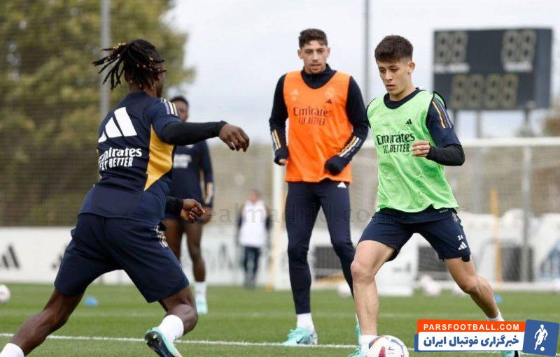 رئال مادرید ؛ امادگی کامل آردا گولر در تمرین رئال مادرید پس از بهبودی از مصدومیت