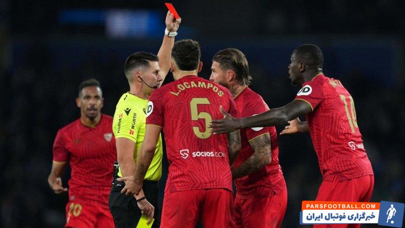 راموس ؛ دریافت کارت قرمز از سوی راموس در دیدار سویا برابر سوسیداد 