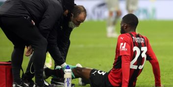 میلان ؛ مصدومیت توموری مدافع میلان در دیدار برابر سالرنیتانا