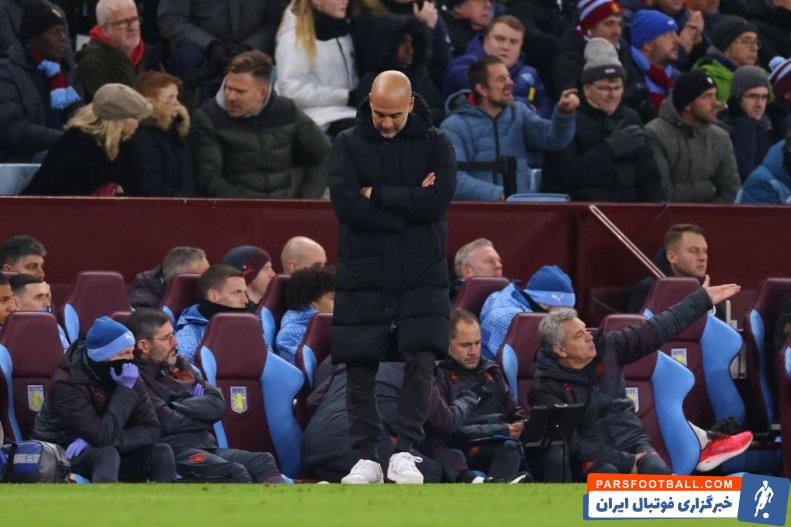 گواردیولا ؛ منچسترسیتی و ثبت تنها دو شوت در چهارچوب در دیدار برابر استون ویلا