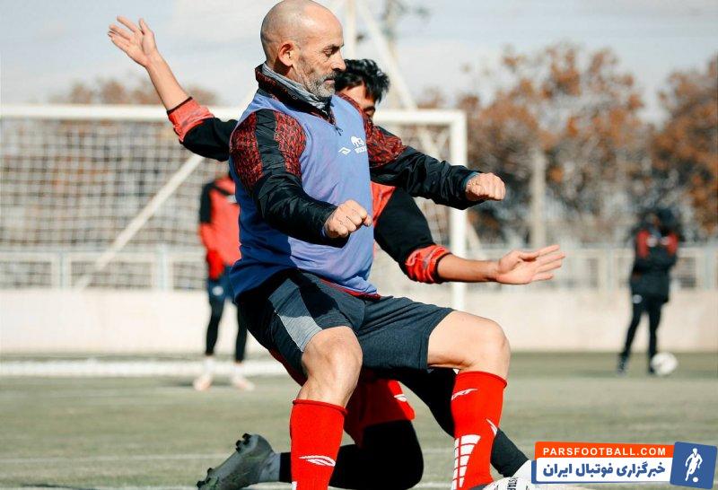 تراکتور ؛ دوی سرعتی بازیکنان تراکتور در محوطه استادیوم بنیان دیزل