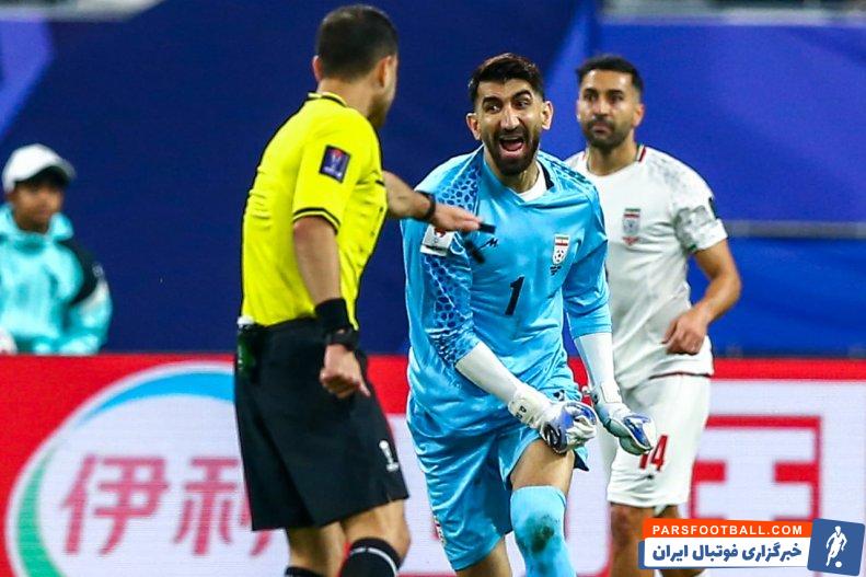 بیرانوند ؛ فریاد های بیرانوند به خاطر اشتباه بازیکنان تیم ملی برابر هنگ کنگ