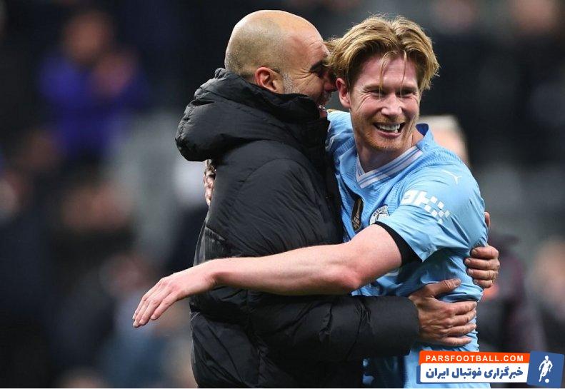 منچسترسیتی ؛ پپ گواردیولا : کمی از دست کوین ناراحت و عصبانی هستم