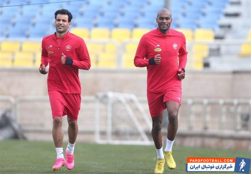پرسپولیس ؛ حضور عبدالکریم حسن و عیسی آل کثیر در تمرین پرسپولیس
