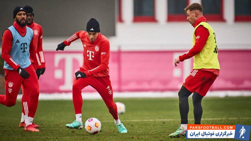 سانه ؛ جشن تولد لروی سانه در تمرین دیروز بایرن مونیخ
