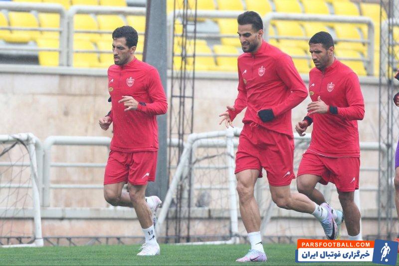 پرسپولیس ؛ پا به توپ شدن وحید امیری در تمرین پرسپولیس