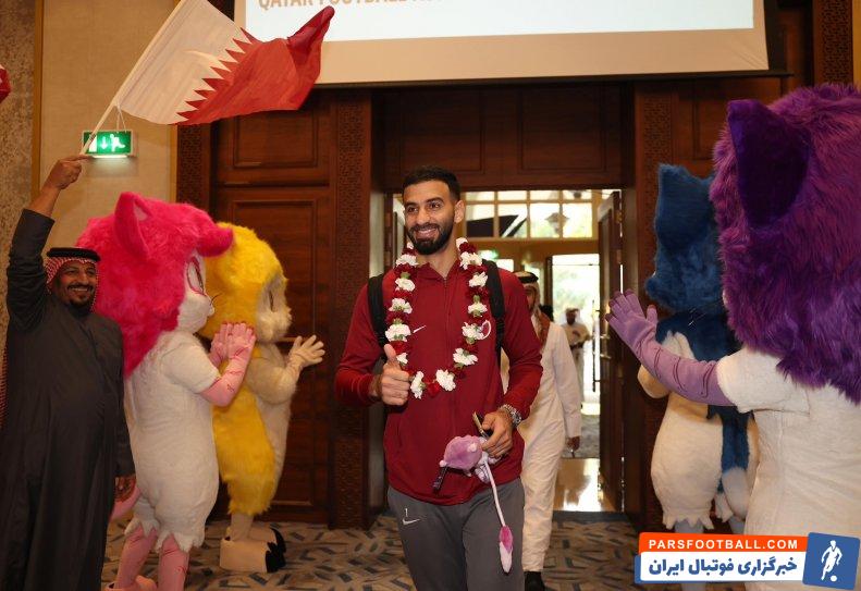 قطر ؛ استقبال از تیم ملی قطر در لحظه ورود به هتل مسیلا