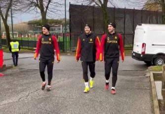 آزمون ؛ خوش و بش صمیمی آزمون با دیبالا و پاردس در تمرین رم