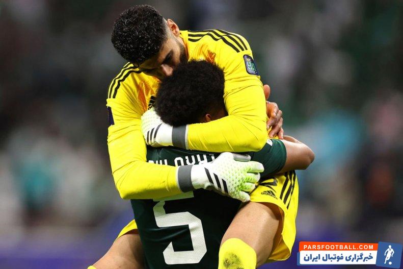 عربستان ؛ خوشحالی زیاد احمد الکسار گلر عربستان در اولین دیدار ملی اش برابر اردن