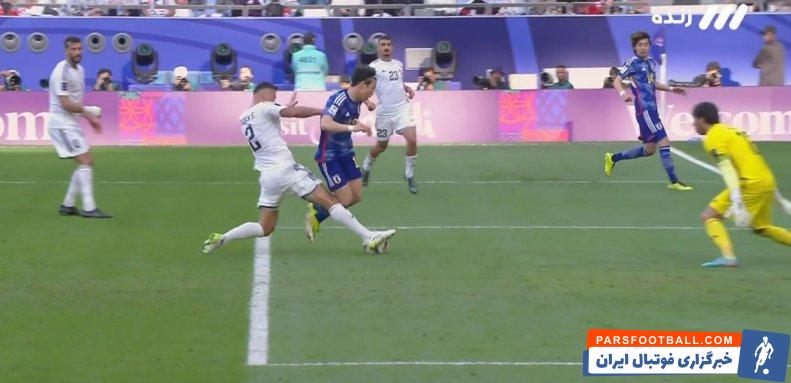 سولاکا ؛ تکل نجات بخش ریبین سولاکا مدافع تیم ملی عراق برابر آسانو بازیکن ژاپن