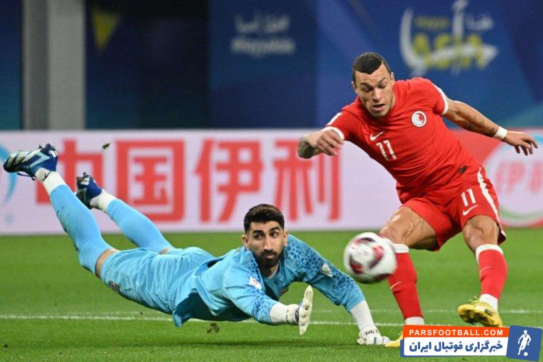بیرانوند ؛ فریاد های بیرانوند به خاطر اشتباه بازیکنان تیم ملی برابر هنگ کنگ