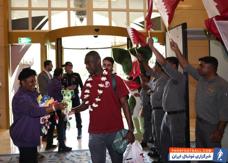 قطر ؛ استقبال از تیم ملی قطر در لحظه ورود به هتل مسیلا