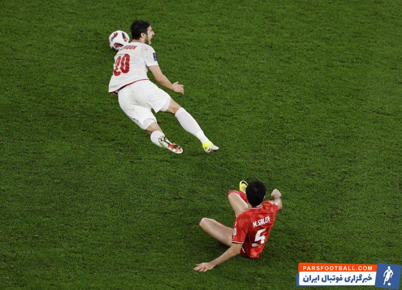 آزمون ؛ خوش شانسی آزمون برای فرار از مصدومیت روی تکل خشن بازیکن فلسطین