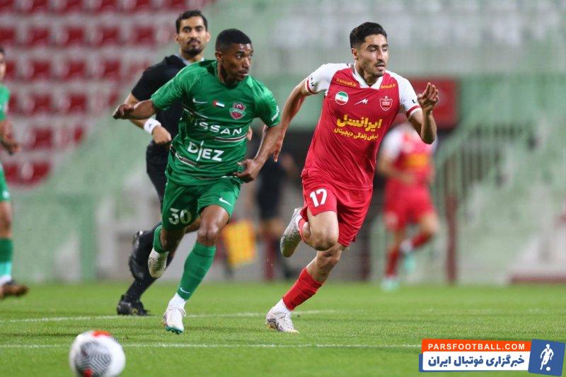پرسپولیس ؛ بهت سهیل صحرایی بازیکن جوان پرسپولیس پس از دریافت گل پنجم
