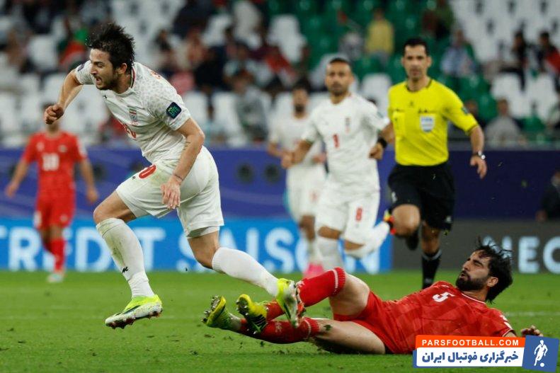 آزمون ؛ خوش شانسی آزمون برای فرار از مصدومیت روی تکل خشن بازیکن فلسطین