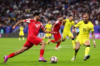 اردن ؛ ارسال دو پاس گل یزن النعیمات بازیکن اردن در دیدار برابر مالزی