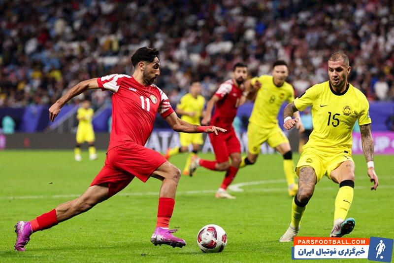 اردن ؛ ارسال دو پاس گل یزن النعیمات بازیکن اردن در دیدار برابر مالزی