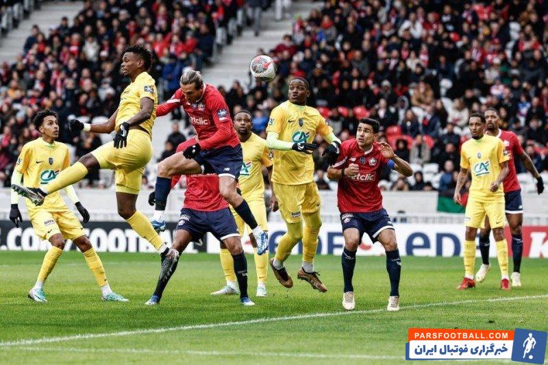 لیل 12 -0 شیر طلایی از جزیره مارتینیک در جام حذفی فرانسه