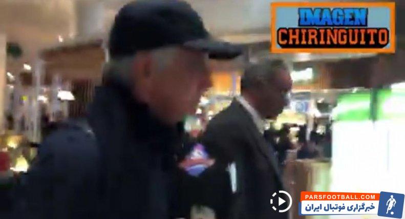 مورینیو ؛ تصاویری از مورینیو در فرودگاه شهر بارسلون