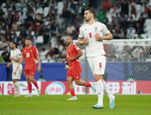 سعید ؛ حضور پر رنگ سعید عزت اللهی برای دقایقی در خط حمله در دیدار برابر فلسطین