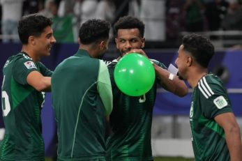 عربستان ؛ خوشحالی زیاد احمد الکسار گلر عربستان در اولین دیدار ملی اش برابر اردن