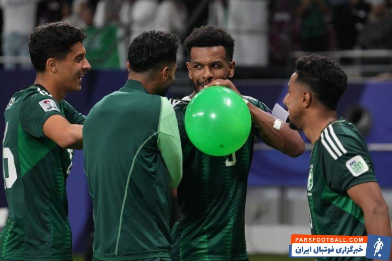 عربستان ؛ خوشحالی زیاد احمد الکسار گلر عربستان در اولین دیدار ملی اش برابر اردن