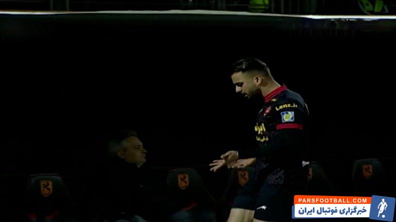 رفیعی ؛ عصبانیت سروش رفیعی به خاطر تعویض شدن برابر مس رفسنجان