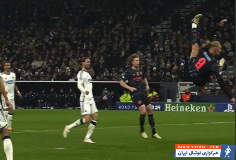 منچسترسیتی ؛ تعجب گواردیولا و هواداران از پر بلند هالند برابر کپنهاگن