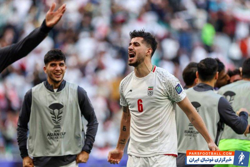 ژاپن ؛ فریاد همزمان خلیل زاده و سعید عزت اللهی پس از سوت پایان دیدار برابر ژاپن