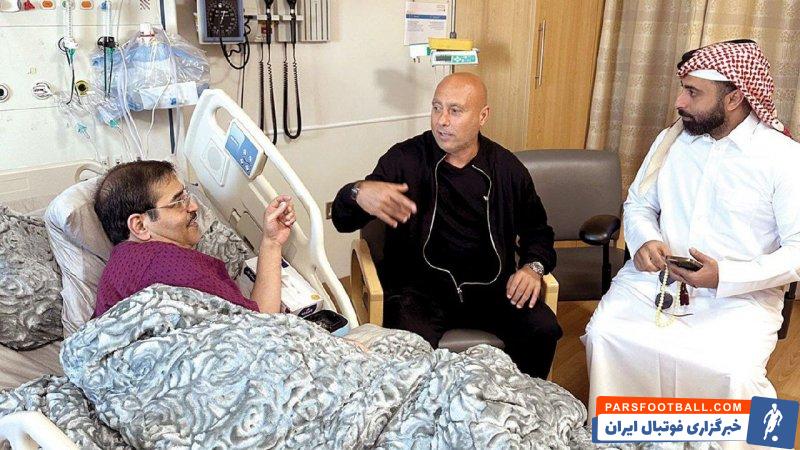 لوپز ؛ حضور  مارکز لوپز سرمربی قطر در بیمارستان برای عیادت از رئیس باشگاه الوکره 