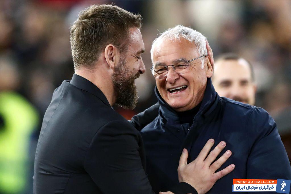 رم ؛ بنر حمایتی هواداران آاس رم برابر رانیری سرمربی کالیاری