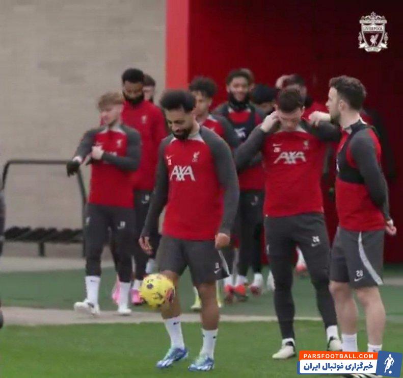 صلاح ؛ حضور محمد صلاح در تمرین لیورپول پس از رفع مصدومیت