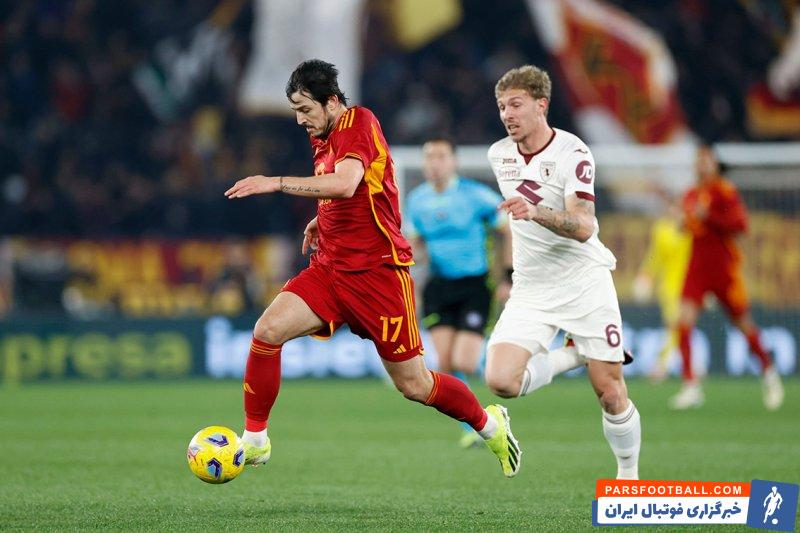 رم ؛ تصویر سردار آزمون روی پوستر باشگاه رم برای دیدار برابر مونزا