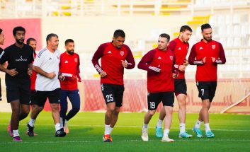 احمد نوراللهی با انگیزه و روحیه بالا در تمرین الوحده