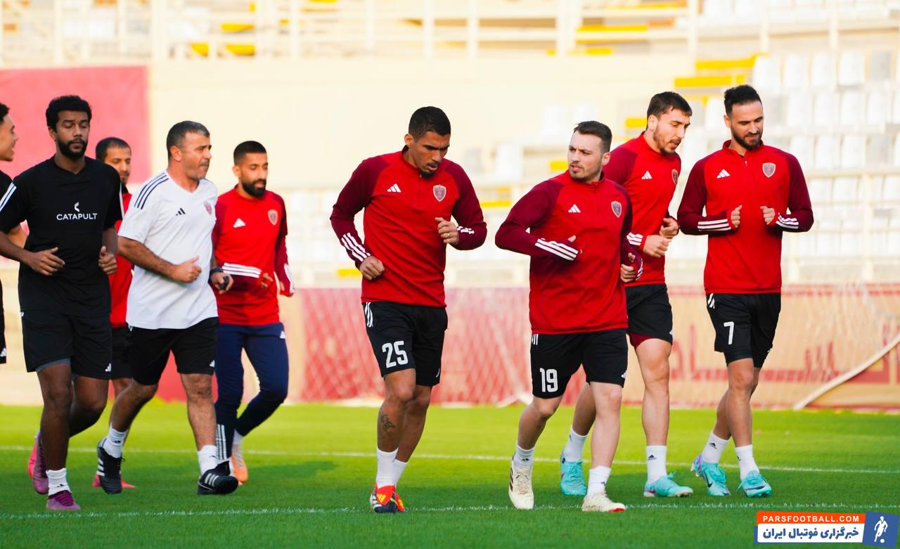 احمد نوراللهی با انگیزه و روحیه بالا در تمرین الوحده