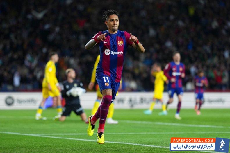 بارسلونا ؛ کنایه رافینیا به فناوری کمک داور ویدیویی پس از گلزنی به لاس پالماس 